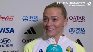 Fridolina Rolfö after Sweden's 5-0 win against Italy