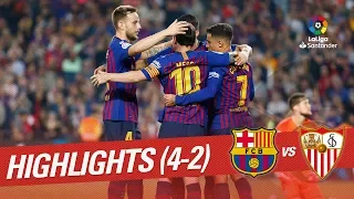 Highlights FC Barcelona vs Sevilla FC (4-2)