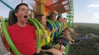 Zumanjaro Drop of Doom POV World's Tallest Drop Ride Six Flags Great Adventure
