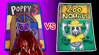 Poppy Playtime Chapter 3😈 vs Zoonomaly🐣 (Game Book Battle, Horror Game, Paper Play)