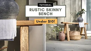 Rustic Skinny Bench | DIY | Step by Step