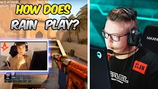 PRO PLAYERS REACTION TO RAIN PLAYS! BEST OF RAIN! CS:GO Twitch Moments