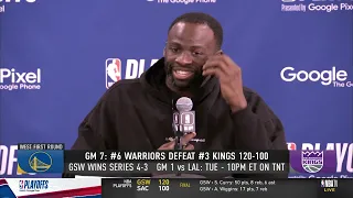 Draymond Green talks Warriors win, Full Postgame Interview 🎤