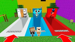 ¡NO ELIJAS EL AGUJERO EQUIVOCADO EN MINECRAFT! 😰😱 BEBE NOOBSI - Osos escandalosos,  Gumball, LadyBug