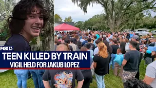 Florida teen killed in train crash remembered at vigil