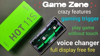 Infinix Hot 11s Game Zone features | full disp FF | Gaming trigger | voice changer...