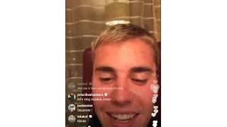 Justin Bieber doesn't know how to sing "Despacito" 😱| Live Chat Instagram|