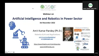 GSEF Webinar on Artificial Intelligence and Robotics in Power Sector | 03 Nov 2022
