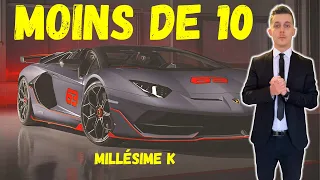 Millésime K - MOINS DE 10