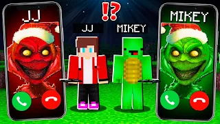 JJ Grinch vs Mikey Grinch CALLING to MIKEY and JJ - in Minecraft Maizen