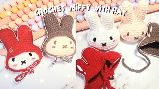 🐰How to Crochet Miffy With Cute Hat | Charm Bag | Keychain 🐰