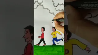 Life is like a BOOMERANG you will get what you give#shorts #viral #art #satisfying #ytshorts#artwork