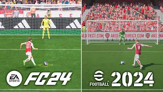 EA FC 24 vs eFootball 2024 | Penalty Shootout Comparison