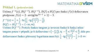 3.12. 2 Inverzní funkce k funkcím elementárním