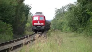 BR 232 498-6 Ludmilla mit fetten Turbolader Sound und schwerer Güterzug hinter Stettin [HD]