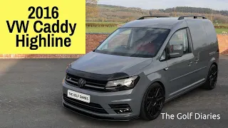 Modified 2016 Volkswagen Caddy Mk4 in Pure Grey. VW Caddy for the channel and mountain bike van.