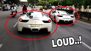 2 Extremely Loud Ferrari's TERRORIZING Bangalore Streets | REACTIONS | India