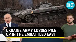 Putin's men destroy Ukraine Army's infantry fighting vehicle on the frontline | Artillery barrages