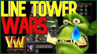 Line Tower Wars in Warcraft 3 | TOUGH COMPETITION (HIGH ELO GAME)