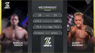 RONALD ODOCH VS GLODY KANZEKO 1ZONE MMA