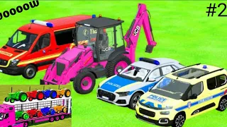 TRACTORS OF COLOUR ! MINI TRACTORS TRUCk Ambulance Valtra Volvo Transporting Farming simulator 22