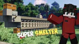 Minecraft Easiest Super Smelter - Fully Automatic - Super Fast 1.16/1.19+