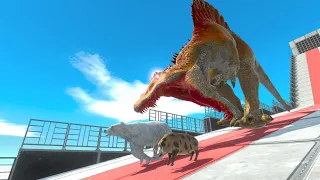 Escape From The Spinosaurus Brothers And Free KingKong - Animal Revolt Battle Simulator
