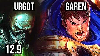 URGOT vs GAREN (TOP) | 14/0/3, 9 solo kills, Legendary, 1.1M mastery | EUW Diamond | 12.9