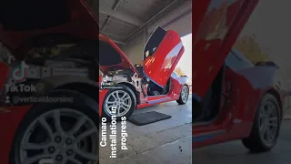 Chevrolet Camaro Vertical Lambo Doors Conversion Kit installation in progress