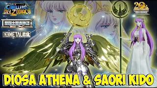 Diosa Athena & Saori Kido Myth Cloth Ex Metal Divine Saga Premium Set 20 Aniversario Unboxing