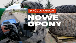 Nowe opony do New Hollanda i Farmtraca. Łącznie 14 kół do naprawy - uwzięło się....