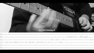 glimpse of us - joji (guitar tabs on screen)