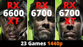 RX 6600 XT vs RX 6700 vs RX 6700 XT - 23 Games 1440p