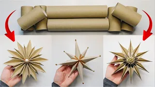 ⭐️ 3 New Paper Star Designs ❄️ Winter Decor DIY Crafts 🎄 Prepare With Me Christmas Home Ornaments ☃️