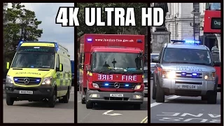 Fire Engines, Police Cars and Ambulances responding - Compilation 24