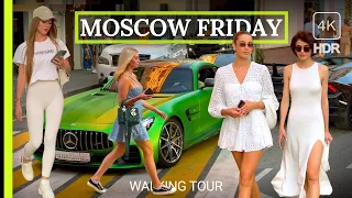 🔥 What Luxury of Russia? Beautiful Girls & Cars, Moscow Virtual Walking City Tour 4K HDR 🔥