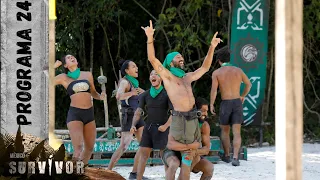 Programa 24 | 11 abril 2024 | Rasta le trae buena suerte a los Halcones | Survivor México 2024