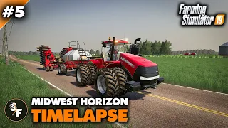 FS19 Midwest Horizon Timelapse #5 Harvesting Soybeans & Planting Canola