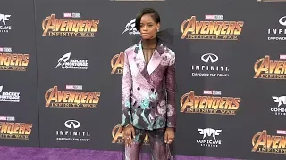 Letitia Wright “Avengers: Infinity War” World Premiere Purple Carpet