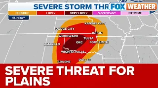 Severe Storms With Damaging Winds, Large Hail Will Threaten Plains