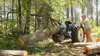 Opening Up an Amazing Hickory Crotch Log