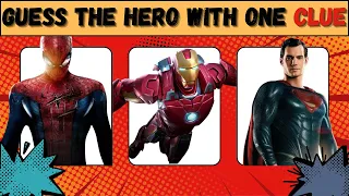 Guess the hero with only ONE clue or hint! | Superhero Quiz 🕷️💪🦸