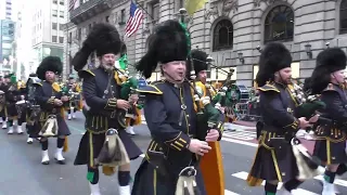 St. Patrick's Day Parade~NYC~2024~NYPD Emerald Society Pipes and Drum~NYCParadelife