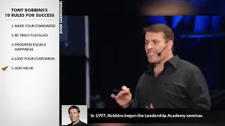 Tony Robbins  Top 10 Rules - You MUST RAISE Your STANDARDS !!