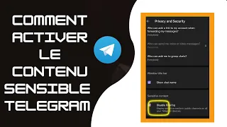 Découvrez comment activer le contenu sensible sur Telegram ! #telegram #tuto