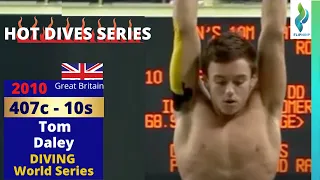 2010 Tom Daley GBR 407c - 10s -  PERFECT DIVE  -  Platform Diving -  Commonwealth Games