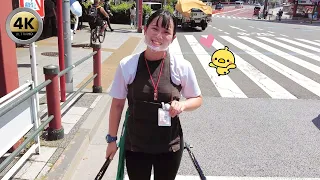 A cute Japanese girl showed me spots where we could see Skytree in Asakusa by a rickshaw⛩️✨Yura chan