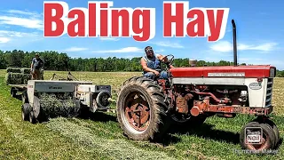 Baling Hay/First Crop Hay2021/Square Baling with a New Idea/Round Baling with an International Baler