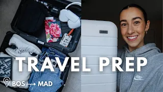 TRAVEL PREP VLOG: prep & pack with me for MADRID, SPAIN! my European packing list, tips, & more!