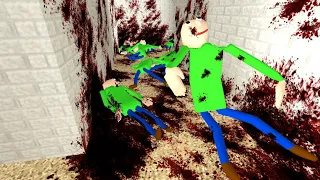 BALDI'S BASICS SCHOOLHOUSE BLOODY RAGDOLL!! Garry's Mod [Baldi's Basics] Gameplay